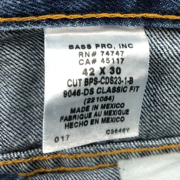 RedHead Mens Jeans Size 42x30 Classic Fit Straight Leg Blue Denim Casual Travel - Picture 4 of 15